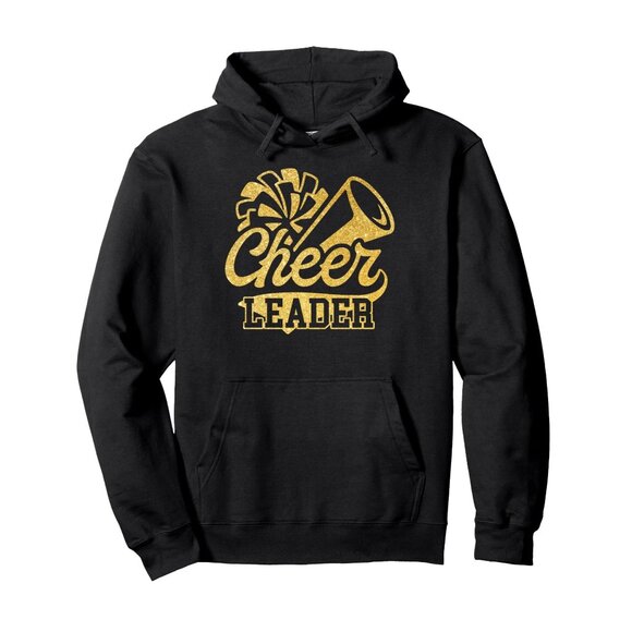 NWT Cheer Leader Era Youth  Cheerleading Black Gold Pullover Hoodie Medium - Picture 1 of 1